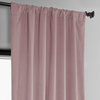Heritage Plush Velvet Curtain Single Panel, Ballet Pink, 50"x96"