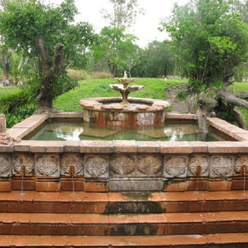 Exterior water Fountains for Pools and Walls, Mediterranean Style