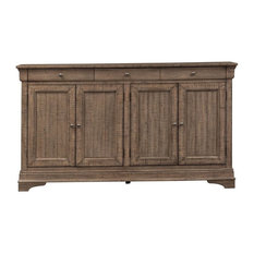 Liberty Gentry 4 Door Accent Cabinet, Brown
