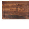 BigWood Boards Rectangle Monogram Walnut Carving Board, J