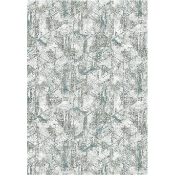 Avenue 3405-6151 Gray And Blue Area Rug, 6.7"x9.6"
