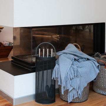 White Fireplace and Firewood Storage, Marvila