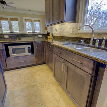 Balanced Kitchen Remodel with Dark Wood Cabinets