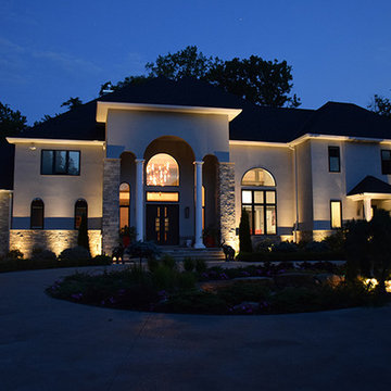 Moreland Hills OH Driveway, Pathway, Facade and Water Feature Lighting