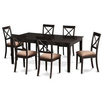 7-Piece Dining Room Set, Table Featuring Leaf And 6 Dinette Chairs