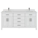 Art Bathe - Kali Vanity with Power Bar and Drawer Organizer, White, 72" - Kali vanity is a blend of both contemporary and classical pattern, constructed to highlight the premium solid wood material that shines through for an aesthetic finish. The vanity is built for the present-day bathroom needs with its removable organizers that gives you ample storage space, to its built-in power outlet that provide power to various electric devices.