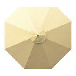 Canopy For Round Market Umbrella Ollie Stripe Daffodil - Outdoor Umbrellas