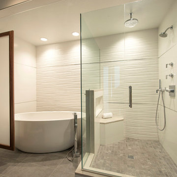 Textured Master Bathroom