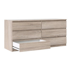 Tvilum Scottsdale 6-Drawer Double Dresser, Truffle