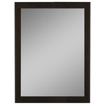 Hitchcock Butterfield - Margeaux Modern Black Wall Mirror, 17.25"x35.25" - Add formal modern elegance to any living space with the Margeaux mirror. Exuding confidence, the black linear design of the Margeaux mirror coordinates perfectly with any modern, contemporary or transitional decor. Sharp and sleek to its core, the Margeaux mirror beautifully matches functionality with style.