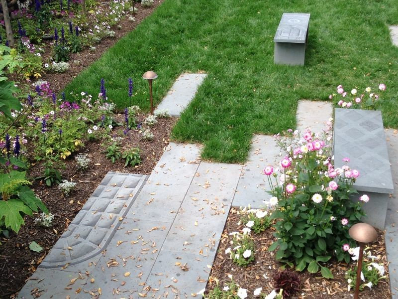 Bluestone Benches and Bluestone Pavers- Overview of the garden