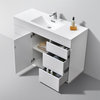 Milano 48" Single Sink Modern Bathroom Vanity, Gloss White
