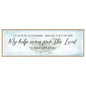 My Help Comes From the Lord  PSALM 121 Wooden Inspirational Decor Wall Art
