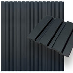 CONCORD WALLCOVERINGS - Waterproof Slat Panel, Black, Sample - SAMPLE: For display purposes only.