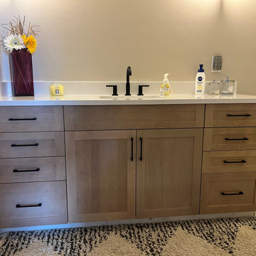 Bathroom Vanity Remodel Done With Cabinet Refacing