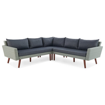 Albany All-Weather Wicker Outdoor Gray Corner Sectional Sofa