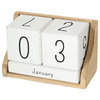 The Rustic Perpetual Block Calendar, Desktop Accessory