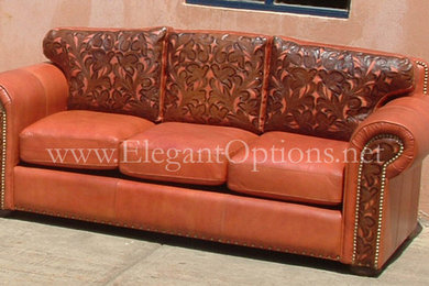 Custom Tooled Leather Sofas