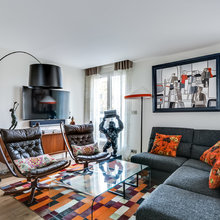 Salon de la Semaine : Une décoration vitaminée ose l'orange