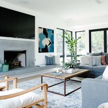 Living room Contemporary Rustic