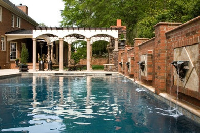Inspiration for a mediterranean pool remodel in Charlotte