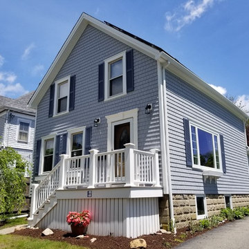 Mastic Cedar Discovery Vinyl Siding & AZEK Porch, Fairhaven, MA