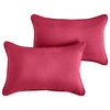 Sunbrella Canvas Hot Pink Outdoor Pillow Set, 12x24