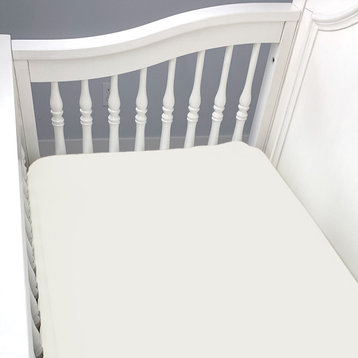 Panda Baby Crib Sheet - Ivory Undyed