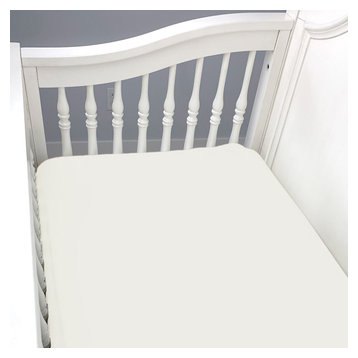 Panda Baby Crib Sheet - Ivory Undyed