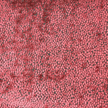 Florence Dots Burnout Velvet Upholstery Fabric, Henna