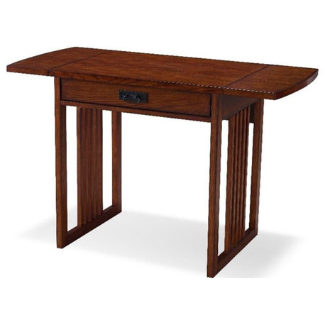 Leick Computer Wood Desk in Mission Oak Chocolate