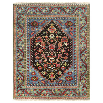 EORC Green Hand Knotted Wool Knot Rug 9'10 x 14'