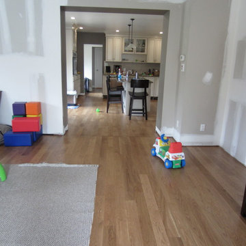 BAY SHORE NEW 4" SELECT WHITE OAK INSTALLED/FINISHED W FRUITWOOD & TRAFFIC HD