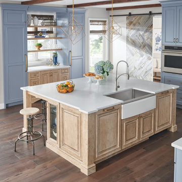 Crosstown Farmhouse Sink with Fireclay Interchangeable Apron in Glacier