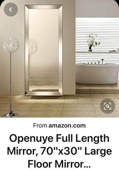 Full Length Mirror Size in Master Bath?