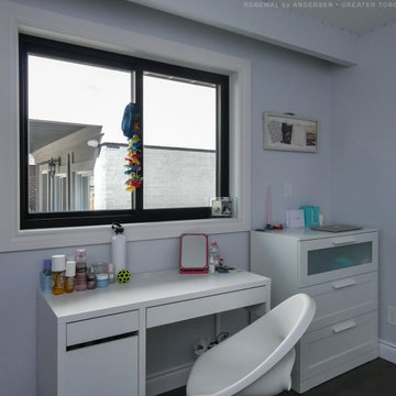 New Black Window in Modern Bedroom - Renewal by Andersen Greater Toronto, Ontari
