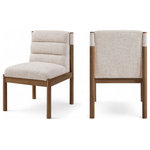 Meridian Furniture - Eloura Dining Chair, Beige, Linen Textured Fabric, Walnut FInish, Set of 2 - Indulge in the allure of the Beige Eloura Dining Chair by Meridian Furniture. Its captivating design and luxurious Beige elevate any space with effortless elegance. Crafted with precision and durability in mind, this stunning piece becomes the focal point of gatherings, fostering moments of connection and warmth. Embrace sophistication and style with the Eloura Dining Chair, a testament to exquisite taste and timeless beauty.