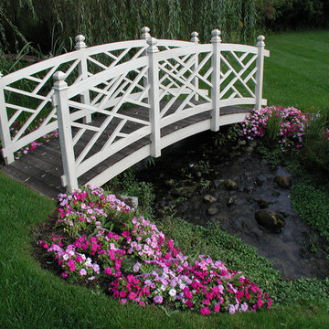 Garden Bridges, Pergola, and Flowers