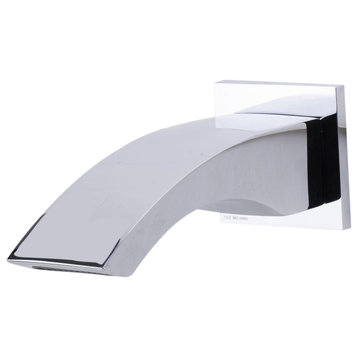 ALFI brand AB3301 Curved Wall Mounted Tub Filler Bathroom Spout - Polished