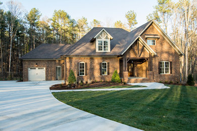 Inspiration for a rustic exterior home remodel in Raleigh