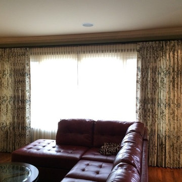 Living Room Drapery - Aspen Woods Calgary