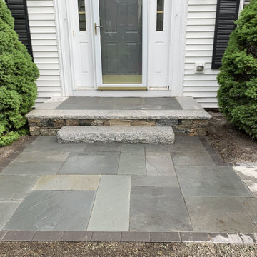 Concrete Paver Patio with Charcoal Border — Franklin, MA