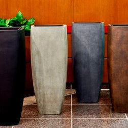 Tall Square Tapered  Planter - Outdoor Decor