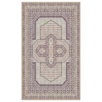Washable Maggie Rosewater Area Rug, Rectangle 2'x5'