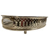 Marrakesh Tea Time Moroccan Style Engraved Silver Serving Tray Oval & Gift box