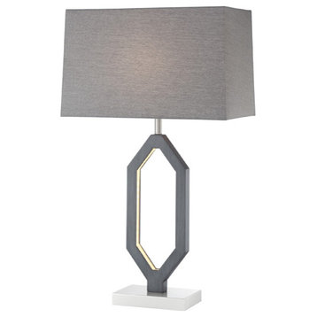 Table Lamp With LED Night, Charcoal Grey