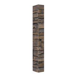 140-CT2-ALPINE DEEP STACKED STONE OUTSIDE CORNER - 48"H X 3 &frac12;" W X 1 &frac12;"D - Wall Panels