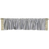 Gray - Rod Pocket Top It Off handmade Sari Valance 80W X 20L - Pair