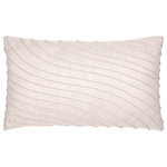 Elaine Smith - Tidal Sand Indoor/Outdoor Performance Lumbar Pillow, 12"x20" - Elaine Smith indoor / outdoor pillows are hand-crafted using Sunbrella solution-dyed acrylic yarns which are woven into intricate jacquard patterns and sophisticated stripes. By solution-dying the fabrics at the yarn level, rather than printing on the surface of the fabrics, our durable pillows will last longer, resisting rain, sun, mildew, and stains and retaining their color and vibrancy for years to come.   Soft and luxurious, these performance pillows are designed to endure everyday life. They are easy to clean after spills and mishaps from children, pets, or guests.  Proudly made in the USA, our pillows are constructed with superior attention to detail using only the finest US materials. Our pillows are hand sewn with tailored, hidden zippers, allowing easy cover removal for cleaning. To clean, machine wash cold and air dry. Each pillow is filled with a sealed insert of weather-resistant, 100% polyester fiber.   Our runway inspired pillows can beautifully transform any space into a well-designed, elegant retreat. At Elaine Smith, we believe that you should enjoy the same exceptional comfort and signature style in your outdoor living spaces as you do inside your home. Our indoor/outdoor Sunbrella performance pillows offer you a solution that you can use anywhere, worry free.