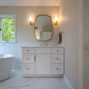 Pure Luxury: Master Bathroom Remodel with Freestanding Tub and Dual Vanities